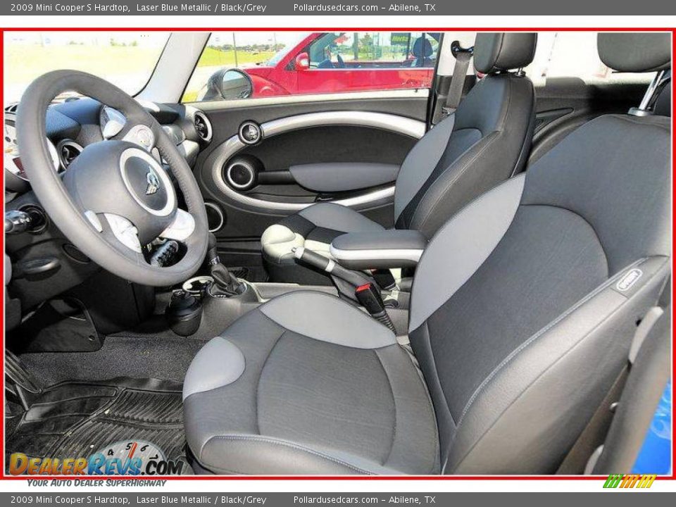 2009 Mini Cooper S Hardtop Laser Blue Metallic / Black/Grey Photo #12