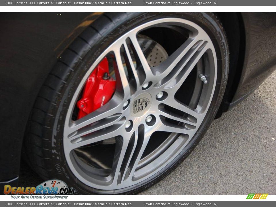 2008 Porsche 911 Carrera 4S Cabriolet Basalt Black Metallic / Carrera Red Photo #3