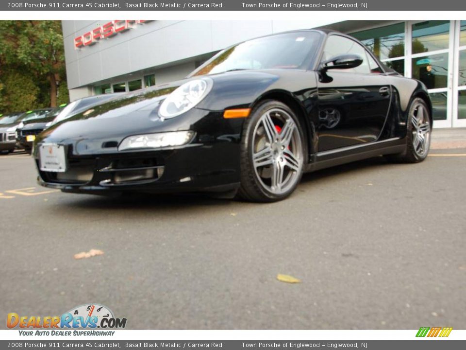 2008 Porsche 911 Carrera 4S Cabriolet Basalt Black Metallic / Carrera Red Photo #13