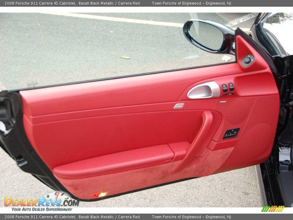2008 Porsche 911 Carrera 4S Cabriolet Basalt Black Metallic / Carrera Red Photo #14
