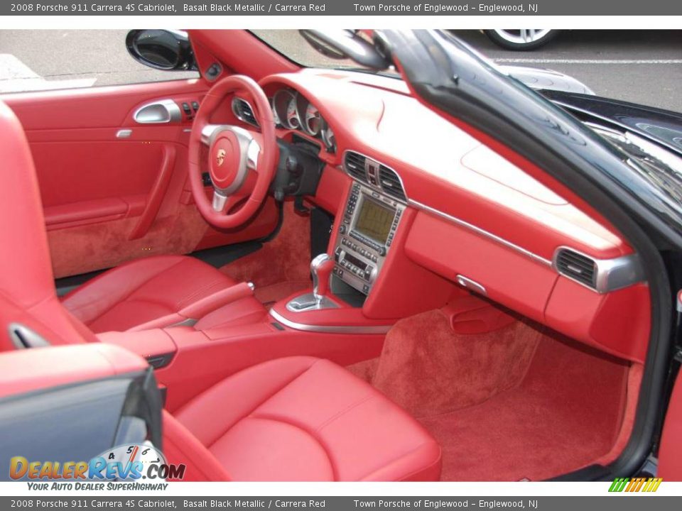 2008 Porsche 911 Carrera 4S Cabriolet Basalt Black Metallic / Carrera Red Photo #20