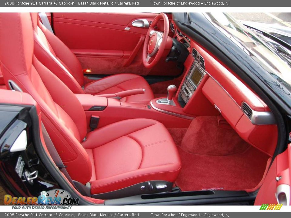 2008 Porsche 911 Carrera 4S Cabriolet Basalt Black Metallic / Carrera Red Photo #21