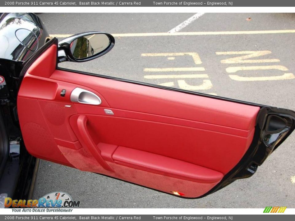 2008 Porsche 911 Carrera 4S Cabriolet Basalt Black Metallic / Carrera Red Photo #22