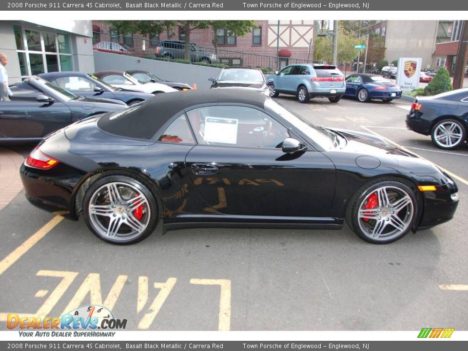 2008 Porsche 911 Carrera 4S Cabriolet Basalt Black Metallic / Carrera Red Photo #23