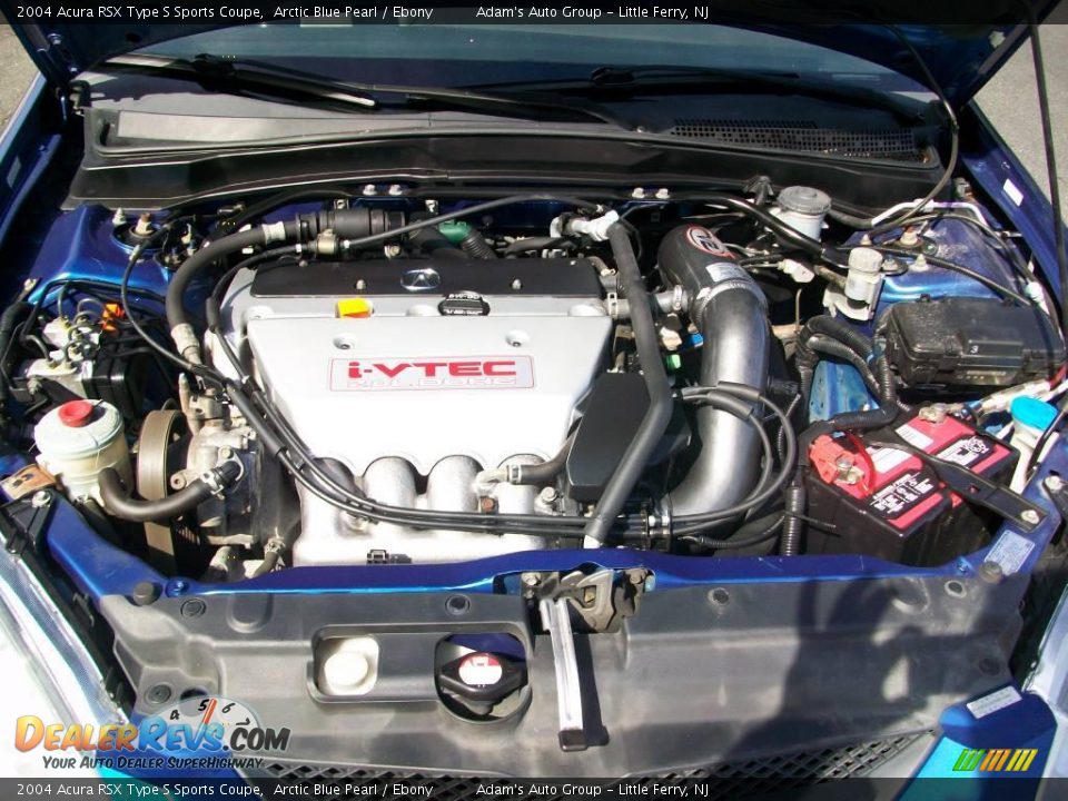 2004 Acura RSX Type S Sports Coupe Arctic Blue Pearl / Ebony Photo #25