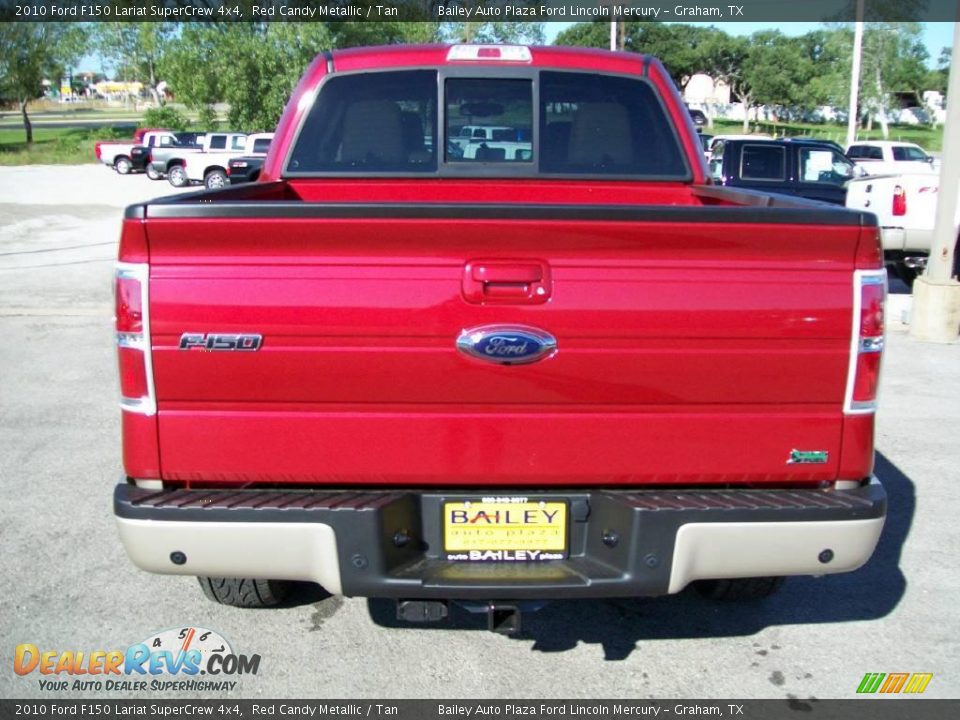 2010 Ford F150 Lariat SuperCrew 4x4 Red Candy Metallic / Tan Photo #6