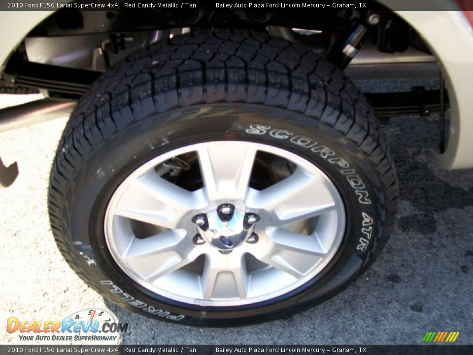 2010 Ford F150 Lariat SuperCrew 4x4 Red Candy Metallic / Tan Photo #8
