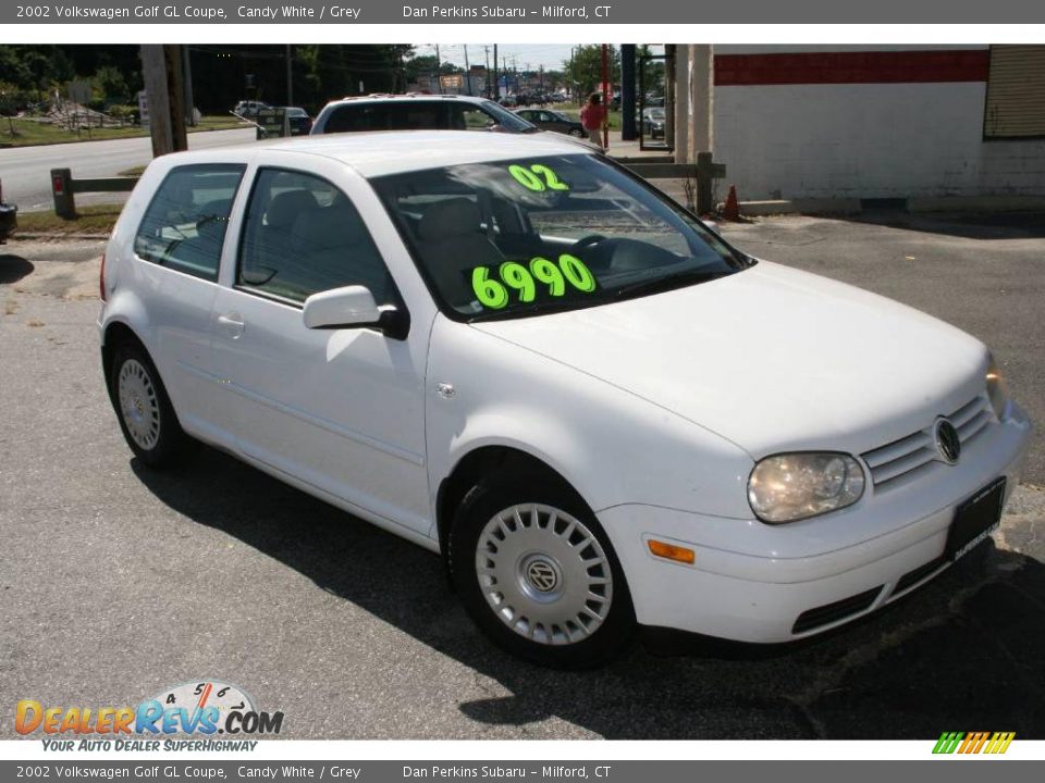 2002 Volkswagen Golf GL Coupe Candy White / Grey Photo #2