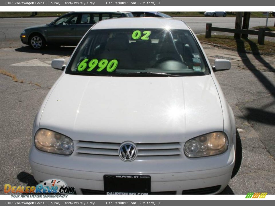 2002 Volkswagen Golf GL Coupe Candy White / Grey Photo #3