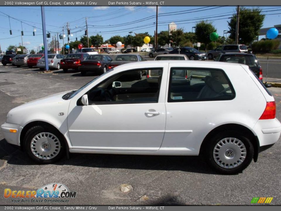 2002 Volkswagen Golf GL Coupe Candy White / Grey Photo #8