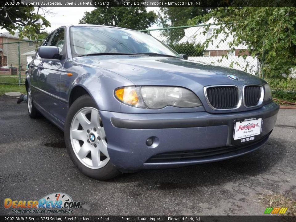 2002 BMW 3 Series 325i Sedan Steel Blue Metallic / Sand Photo #1