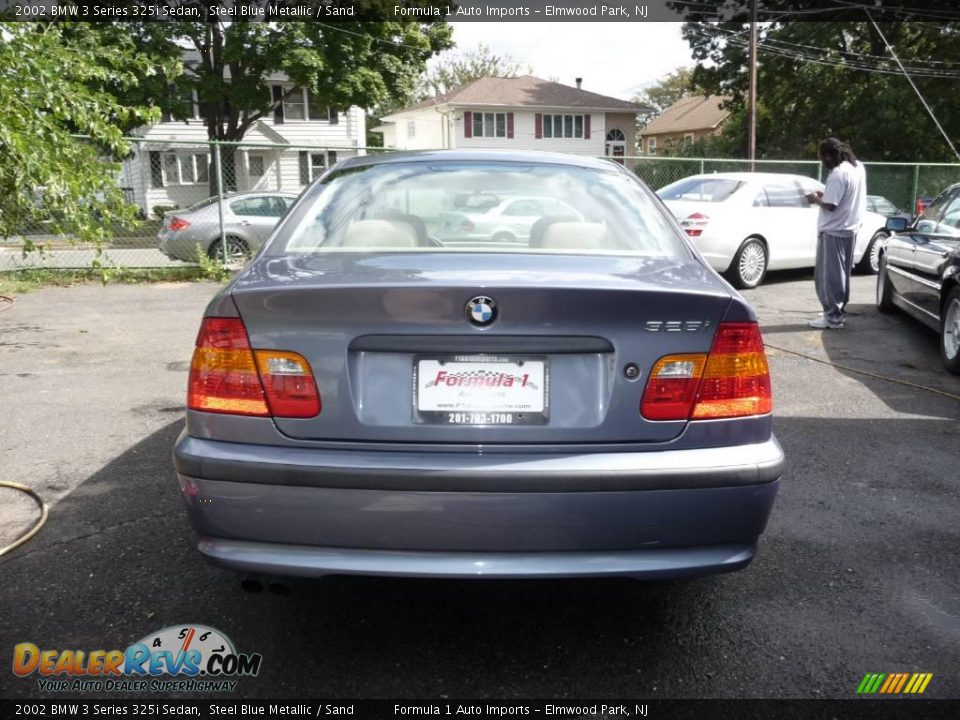 2002 BMW 3 Series 325i Sedan Steel Blue Metallic / Sand Photo #6