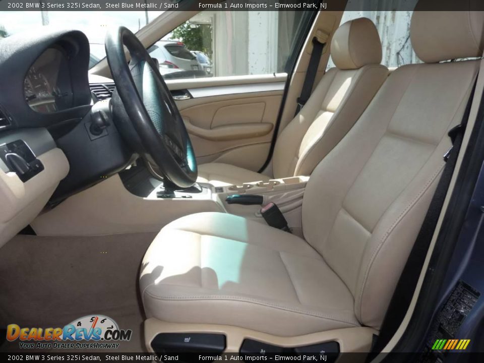 2002 BMW 3 Series 325i Sedan Steel Blue Metallic / Sand Photo #14