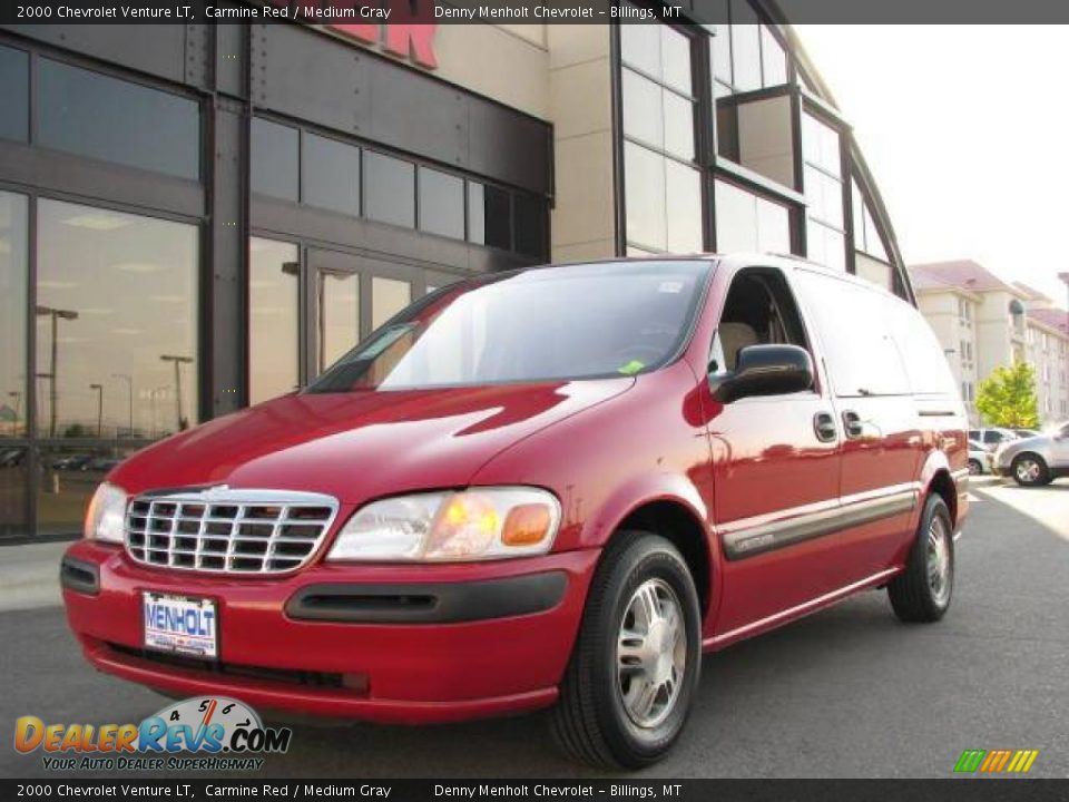 2000 Chevrolet Venture LT Carmine Red / Medium Gray Photo #2