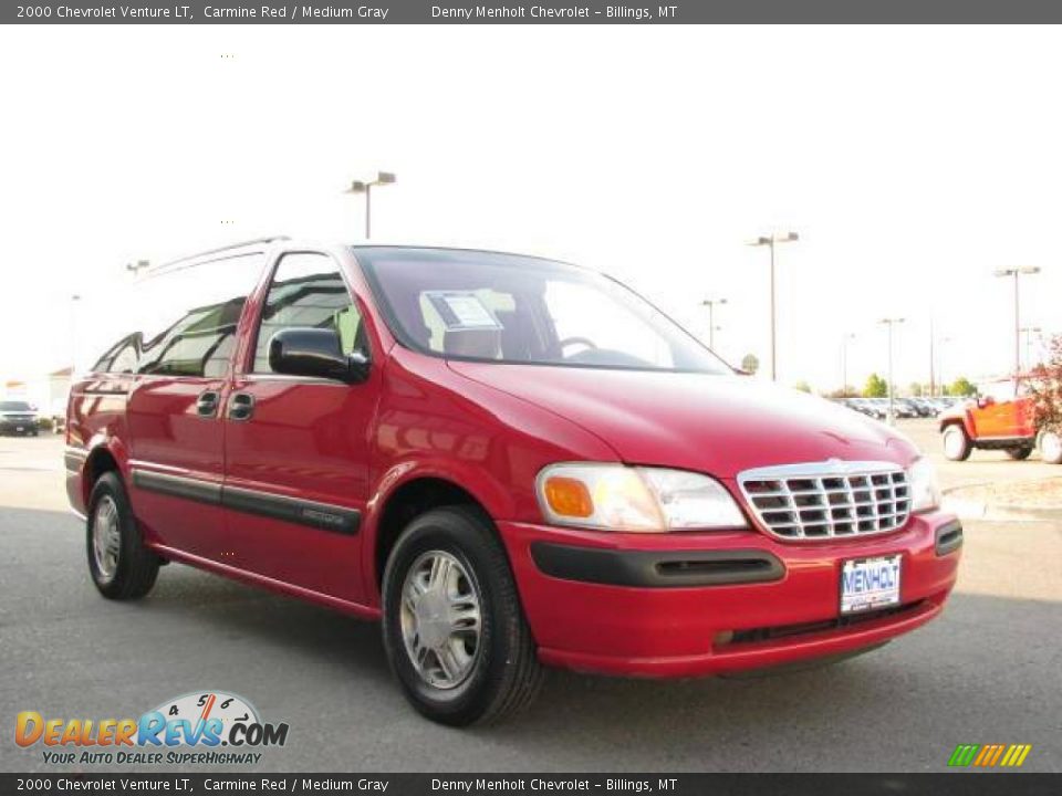 2000 Chevrolet Venture LT Carmine Red / Medium Gray Photo #3