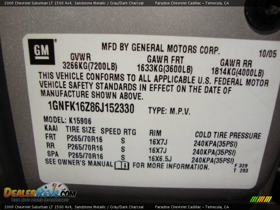 2006 Chevrolet Suburban LT 1500 4x4 Sandstone Metallic / Gray/Dark Charcoal Photo #5