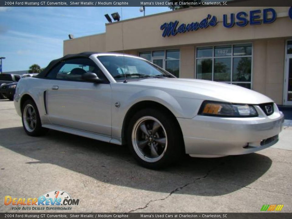 2004 Ford Mustang GT Convertible Silver Metallic / Medium Graphite Photo #2