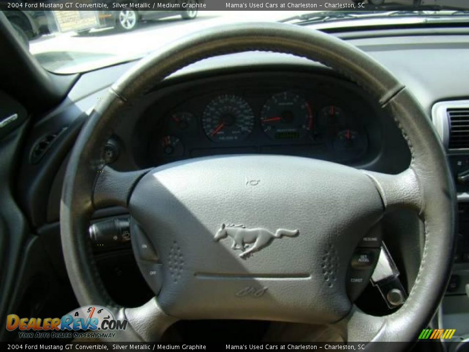 2004 Ford Mustang GT Convertible Silver Metallic / Medium Graphite Photo #15