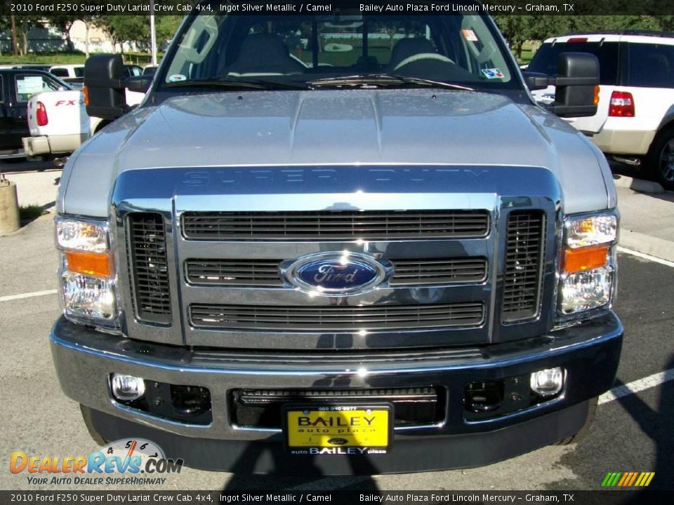 2010 Ford F250 Super Duty Lariat Crew Cab 4x4 Ingot Silver Metallic / Camel Photo #1
