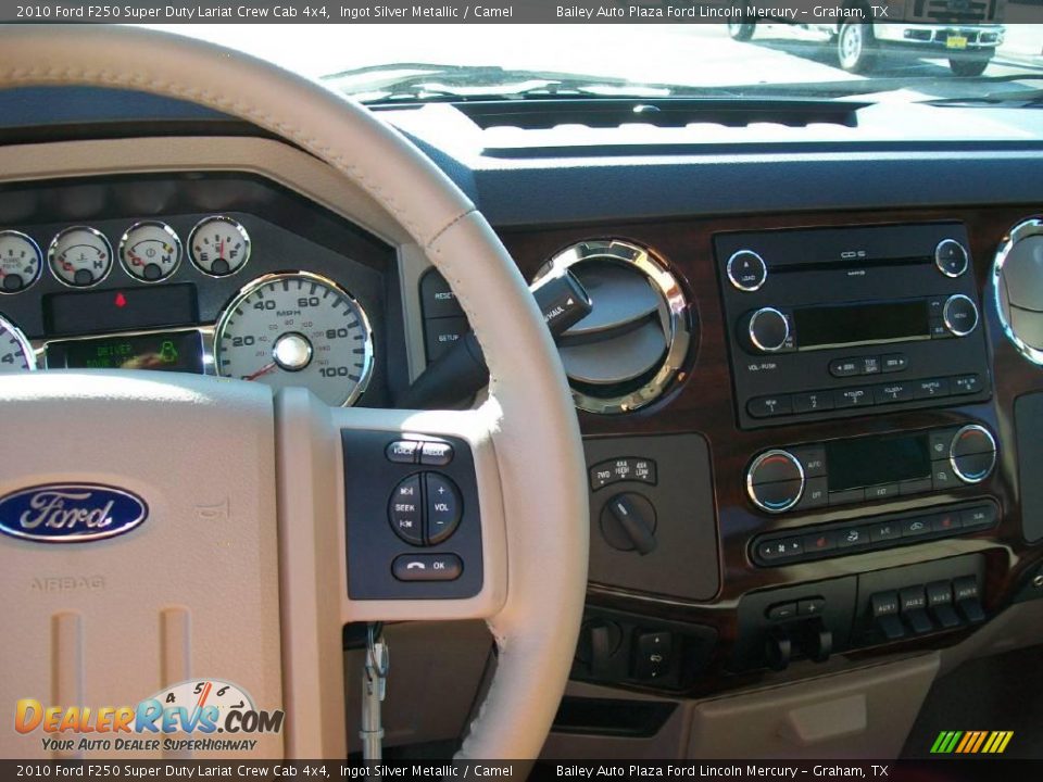 2010 Ford F250 Super Duty Lariat Crew Cab 4x4 Ingot Silver Metallic / Camel Photo #3