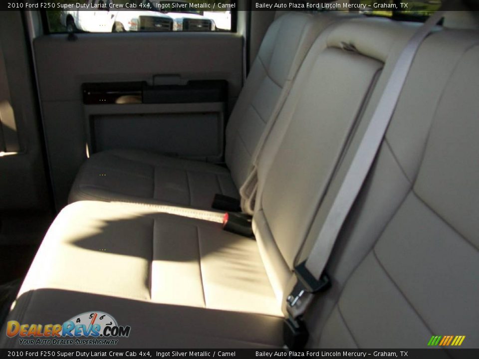 2010 Ford F250 Super Duty Lariat Crew Cab 4x4 Ingot Silver Metallic / Camel Photo #4