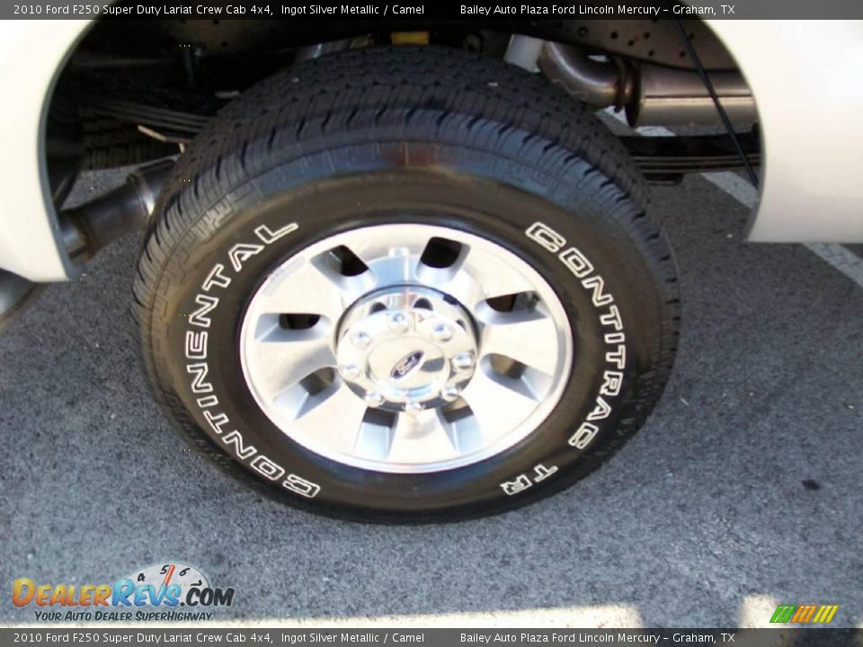 2010 Ford F250 Super Duty Lariat Crew Cab 4x4 Ingot Silver Metallic / Camel Photo #7