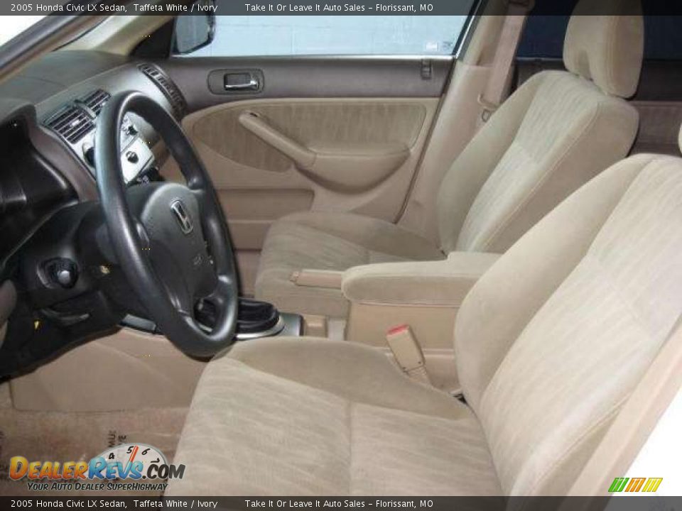 2005 Honda Civic LX Sedan Taffeta White / Ivory Photo #3