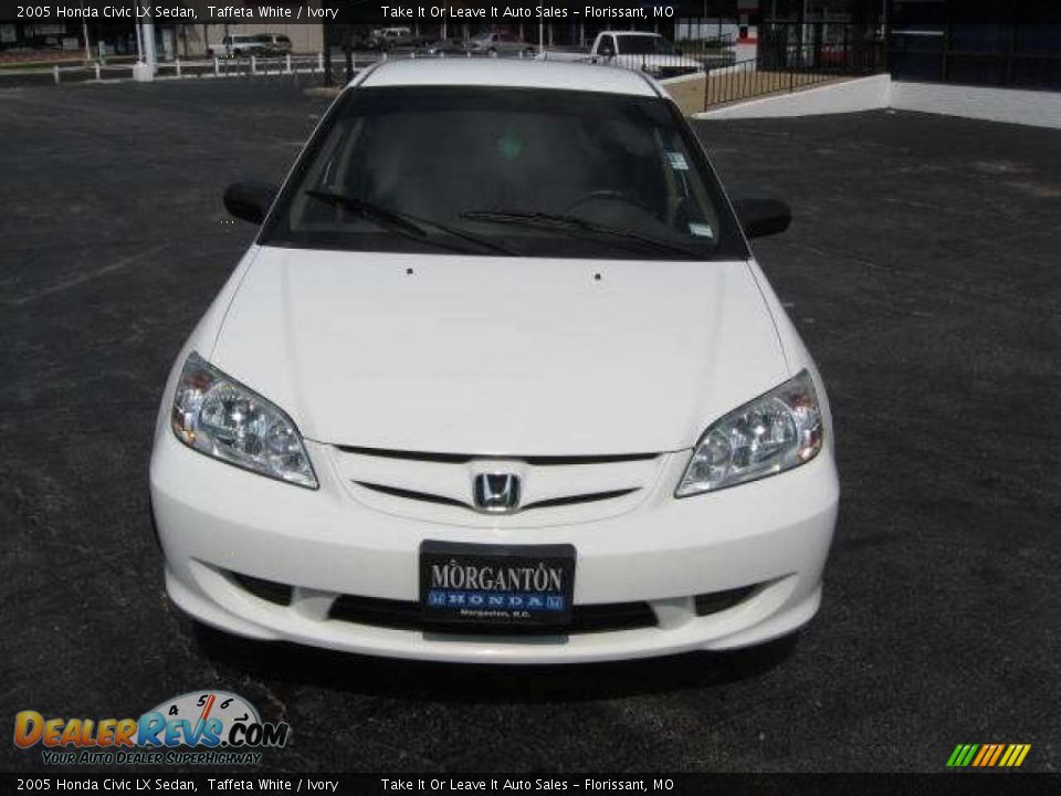 2005 Honda Civic LX Sedan Taffeta White / Ivory Photo #10