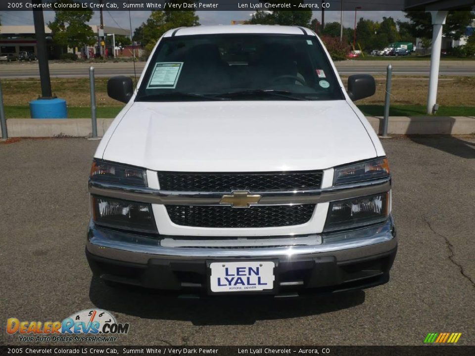 2005 Chevrolet Colorado LS Crew Cab Summit White / Very Dark Pewter Photo #2
