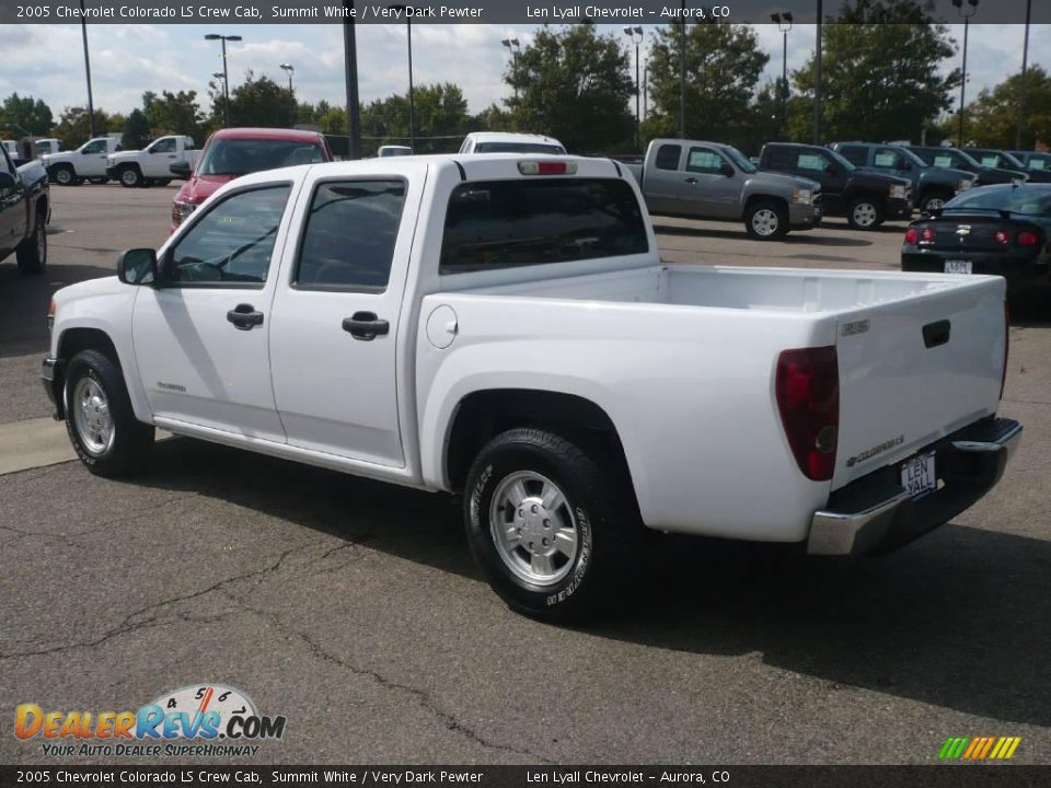2005 Chevrolet Colorado LS Crew Cab Summit White / Very Dark Pewter Photo #4