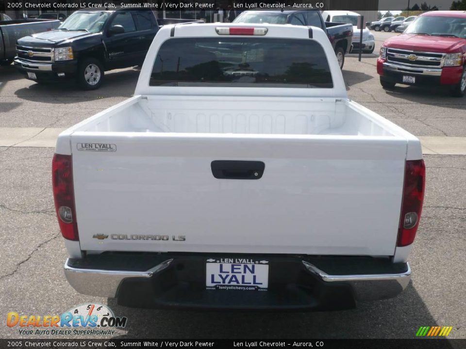 2005 Chevrolet Colorado LS Crew Cab Summit White / Very Dark Pewter Photo #5