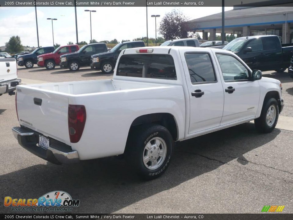 2005 Chevrolet Colorado LS Crew Cab Summit White / Very Dark Pewter Photo #6