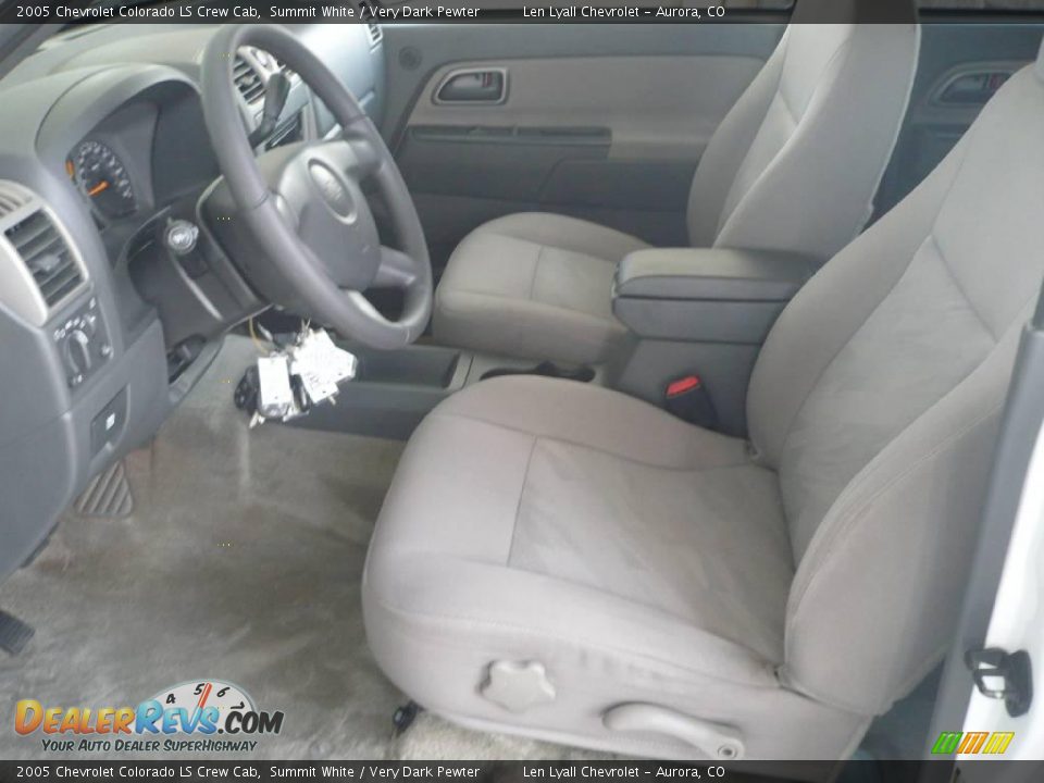 2005 Chevrolet Colorado LS Crew Cab Summit White / Very Dark Pewter Photo #9