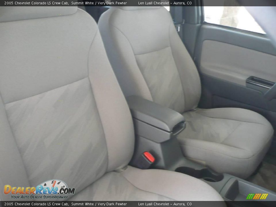 2005 Chevrolet Colorado LS Crew Cab Summit White / Very Dark Pewter Photo #13
