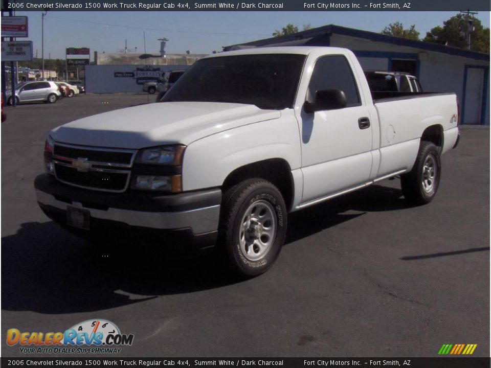 2006 Chevrolet Silverado 1500 Work Truck Regular Cab 4x4 Summit White / Dark Charcoal Photo #1