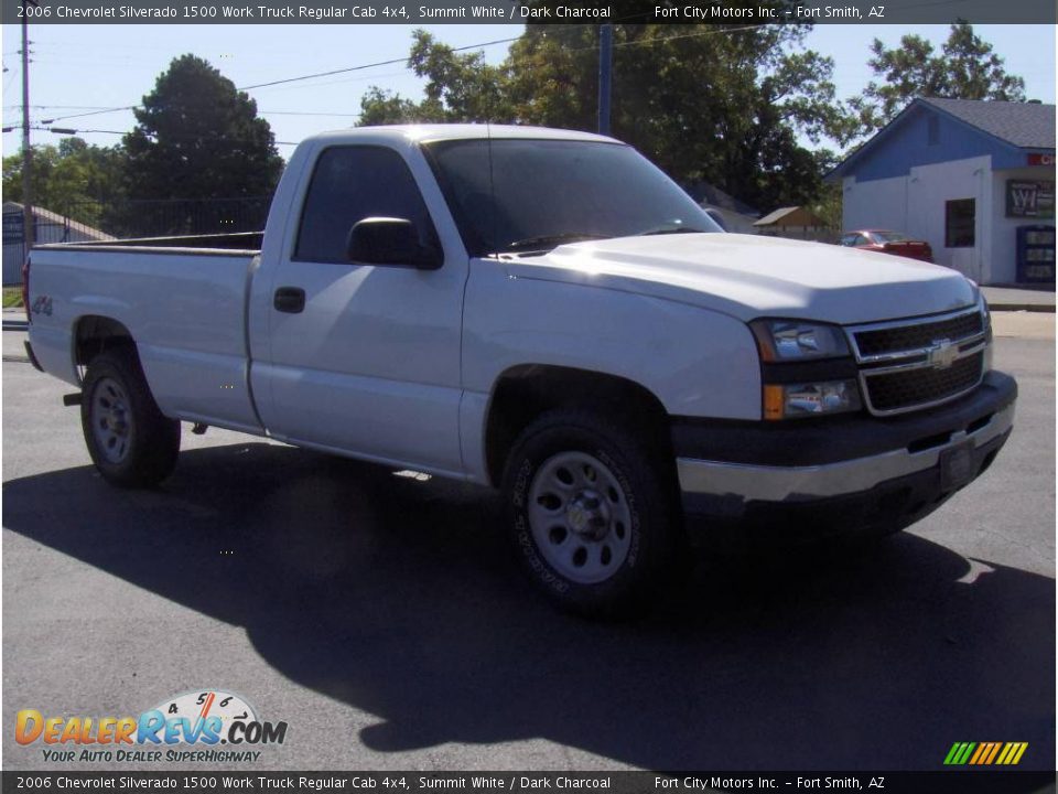 2006 Chevrolet Silverado 1500 Work Truck Regular Cab 4x4 Summit White / Dark Charcoal Photo #4