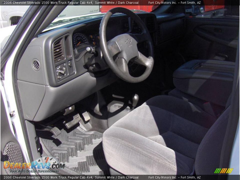 2006 Chevrolet Silverado 1500 Work Truck Regular Cab 4x4 Summit White / Dark Charcoal Photo #5