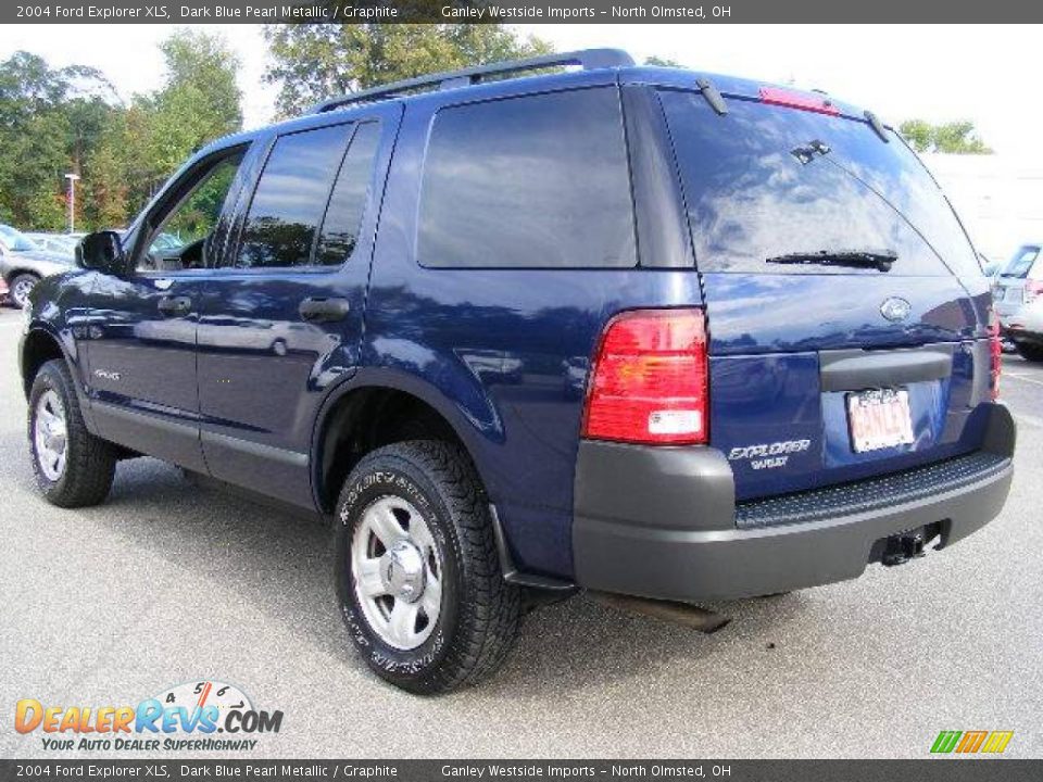 2004 Ford Explorer XLS Dark Blue Pearl Metallic / Graphite Photo #3