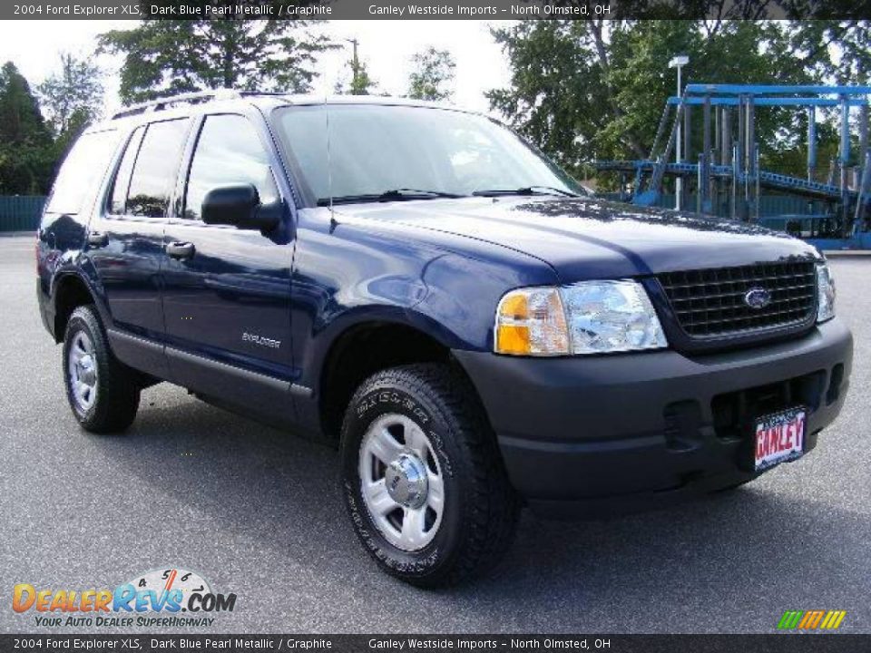 2004 Ford Explorer XLS Dark Blue Pearl Metallic / Graphite Photo #7