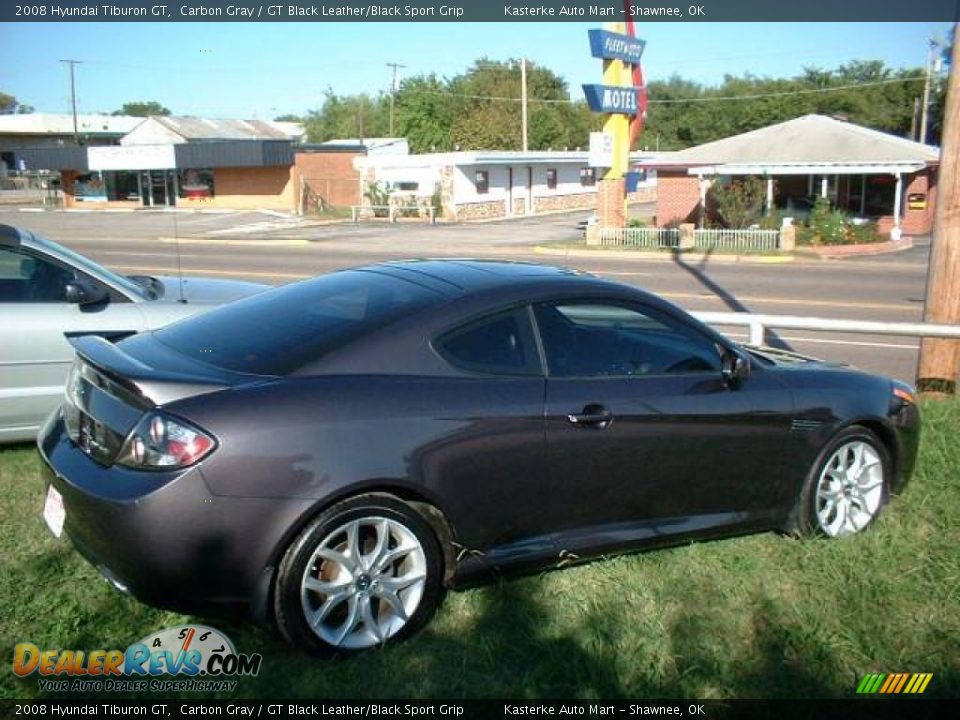 2008 Hyundai Tiburon GT Carbon Gray / GT Black Leather/Black Sport Grip Photo #2