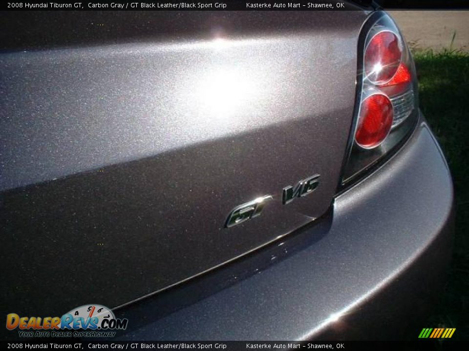 2008 Hyundai Tiburon GT Carbon Gray / GT Black Leather/Black Sport Grip Photo #4