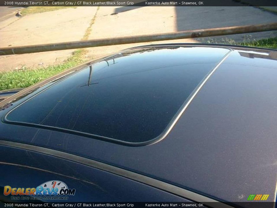 2008 Hyundai Tiburon GT Carbon Gray / GT Black Leather/Black Sport Grip Photo #6