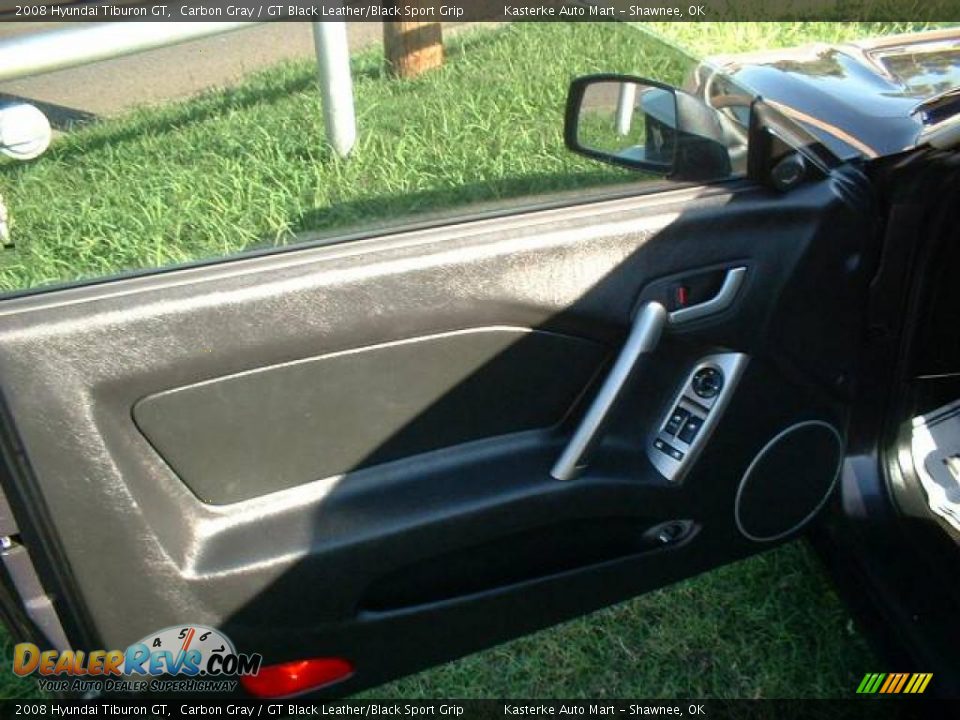 2008 Hyundai Tiburon GT Carbon Gray / GT Black Leather/Black Sport Grip Photo #8