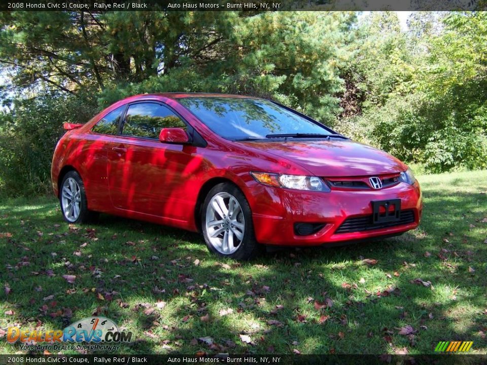 2008 Honda Civic Si Coupe Rallye Red / Black Photo #3