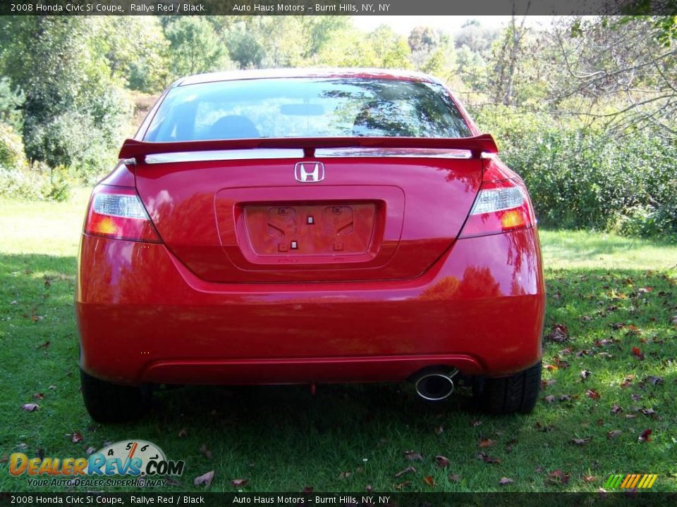 2008 Honda Civic Si Coupe Rallye Red / Black Photo #6