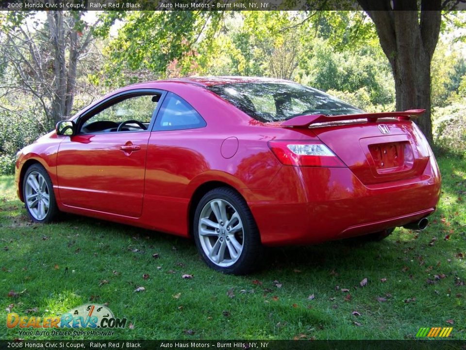 2008 Honda Civic Si Coupe Rallye Red / Black Photo #7
