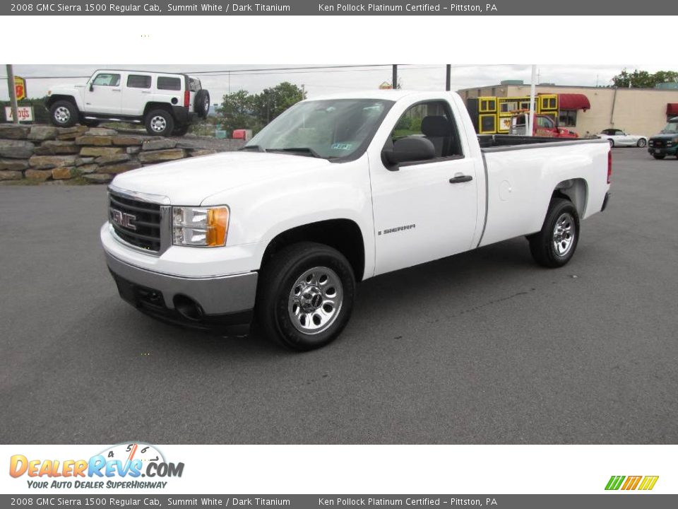 2008 GMC Sierra 1500 Regular Cab Summit White / Dark Titanium Photo #1