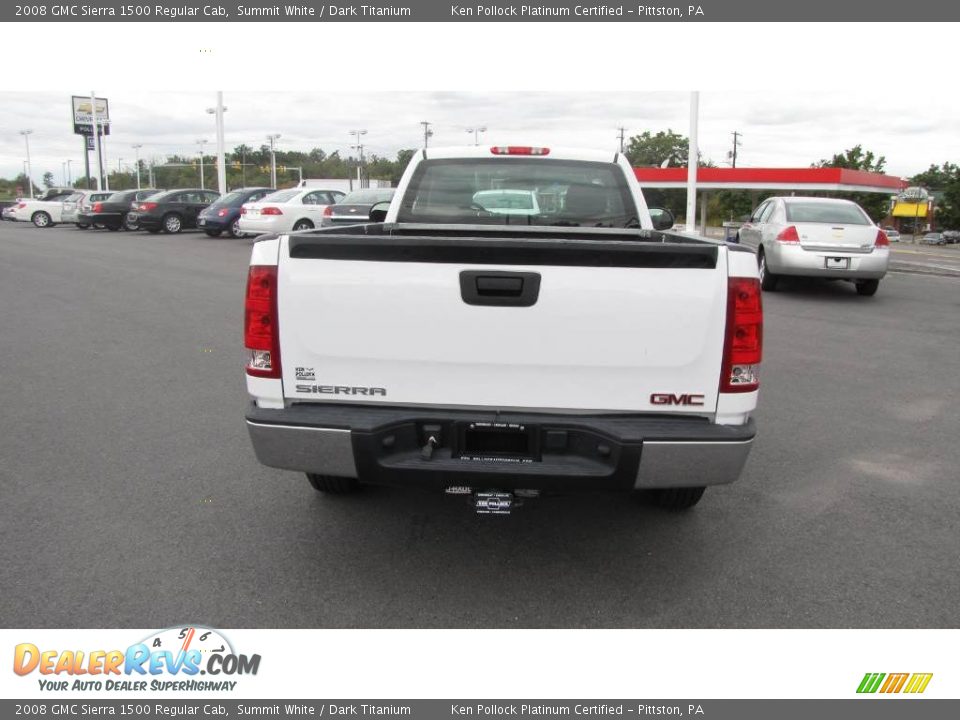 2008 GMC Sierra 1500 Regular Cab Summit White / Dark Titanium Photo #4