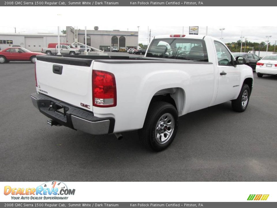 2008 GMC Sierra 1500 Regular Cab Summit White / Dark Titanium Photo #5