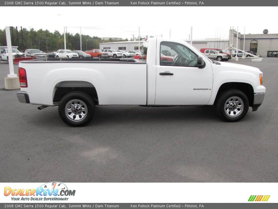2008 GMC Sierra 1500 Regular Cab Summit White / Dark Titanium Photo #6